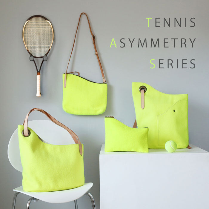 jidai Tennis Ball Felt Asymmetrical Backpack [J006] waji Upcycled Bag Brand A4 Backpack 