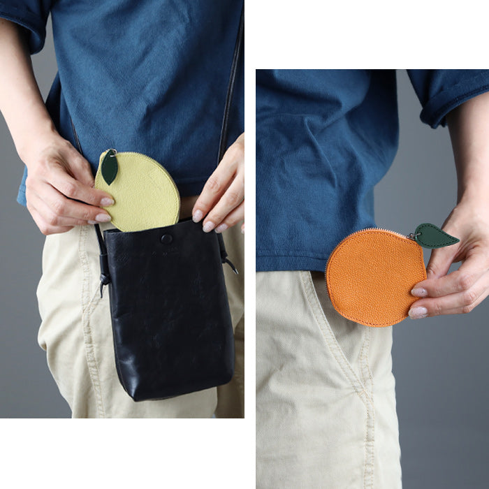 【2色からお選びいただけます】Butler Verner Sails(バトラーバーナーセイルズ) 本革 フルーツミニウォレット 小銭入れ メンズ レディース 男女兼用 [JW-2633]