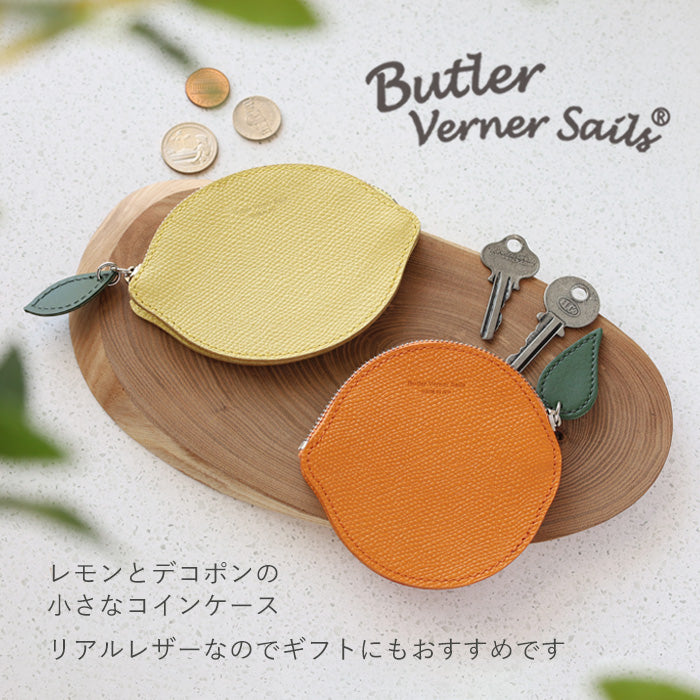 【2色からお選びいただけます】Butler Verner Sails(バトラーバーナーセイルズ) 本革 フルーツミニウォレット 小銭入れ メンズ レディース 男女兼用 [JW-2633]