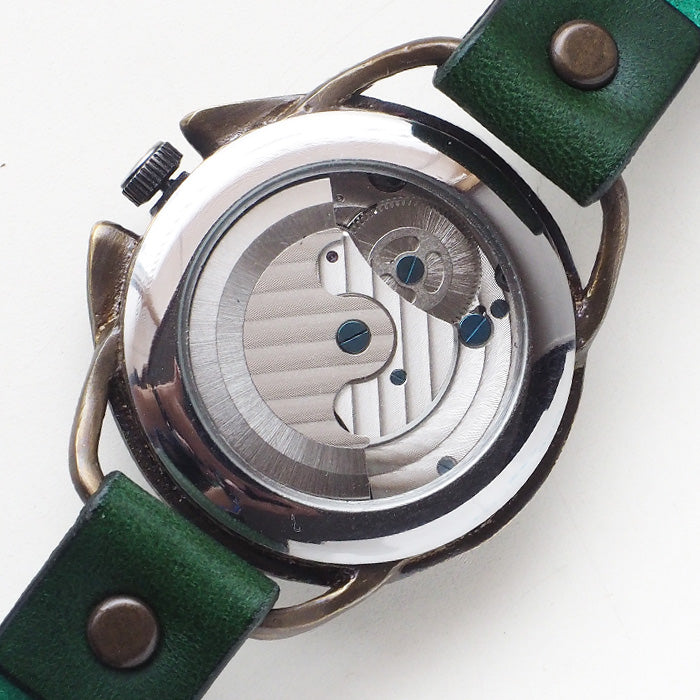 KINO（キノ） 手作り腕時計 自動巻き 裏スケルトン ファンファーレ SUN＆MOON [K-13]