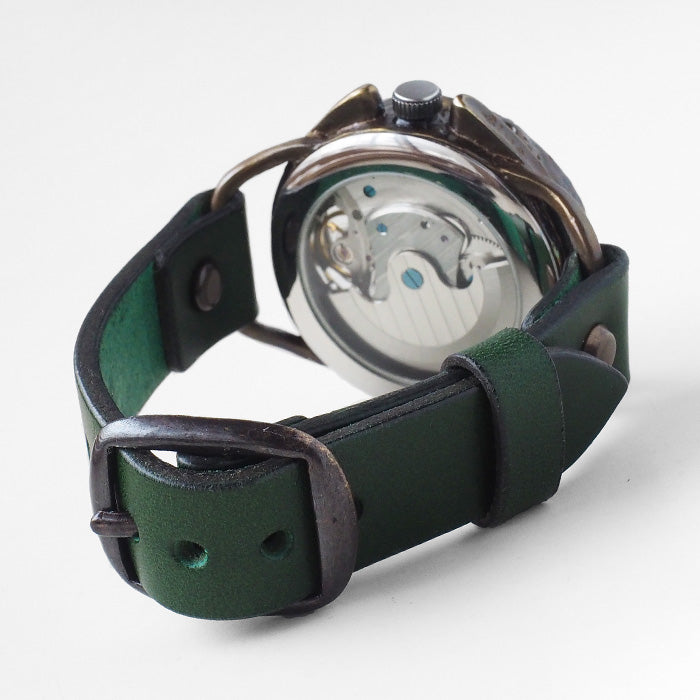 KINO（キノ） 手作り腕時計 自動巻き 裏スケルトン ファンファーレ SUN＆MOON [K-13]