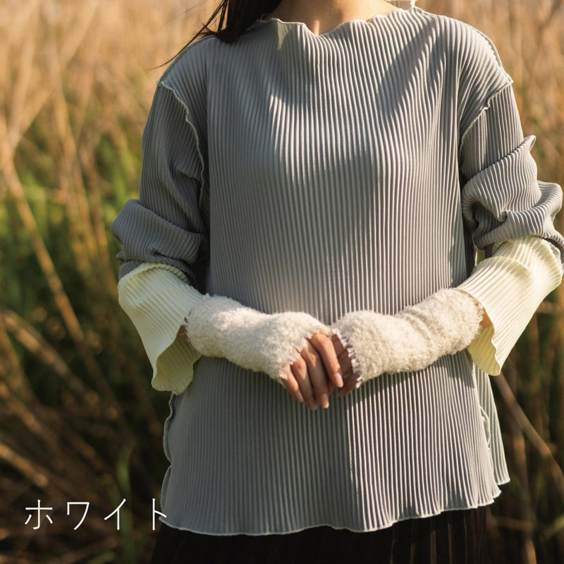 [4 Colors] kobooriza Alpaca Wool Arm Warmers for Women [K-AC-AW06] Imabari, Ehime Textile Brand