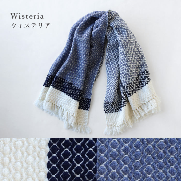 【２色】kobooriza 工房織座 LOOP ウール ブランケット ショール ドットパターン 70×110cm レディース [K-BS-KO09] 愛媛県 今治市 マフラー 織物 ブランド