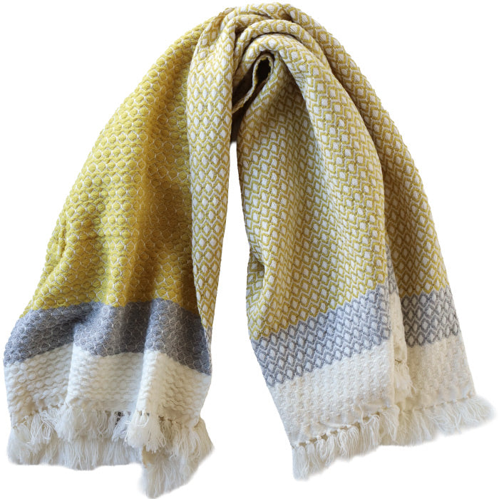 【２色】kobooriza 工房織座 LOOP ウール ブランケット ショール ドットパターン 70×110cm レディース [K-BS-KO09] 愛媛県 今治市 マフラー 織物 ブランド