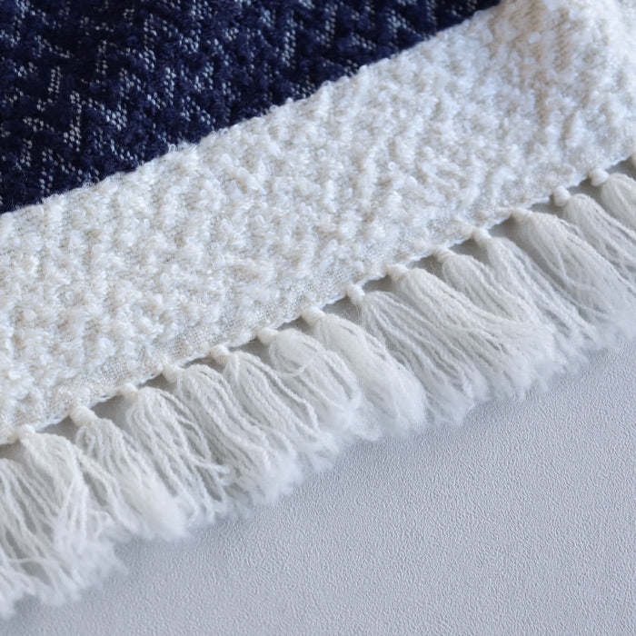 KOBOORIZA LOOP Wool and Cotton Blanket/Shawl, Herringbone Pattern, 80x120cm, Women's, 3 Colors [K-BS-LP03], Imabari City, Ehime Prefecture, Scarf, Textile Brand 