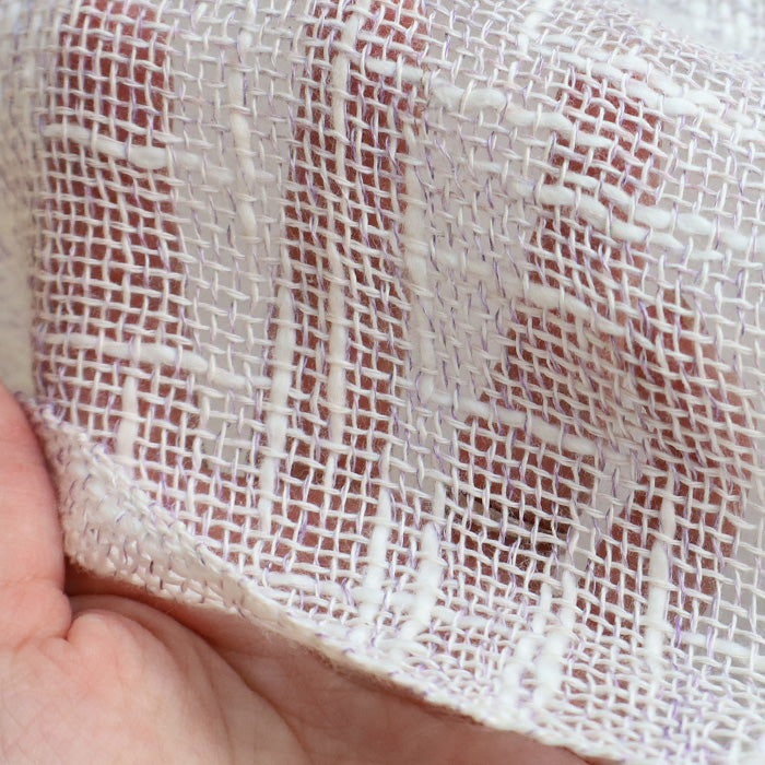 kobooriza 工房織座  麻 ボタニカル オーガニック 節糸格子 マフラー [K-MF-FU04] レディース  ストール ショール 愛媛県 今治市 織物 ブランド