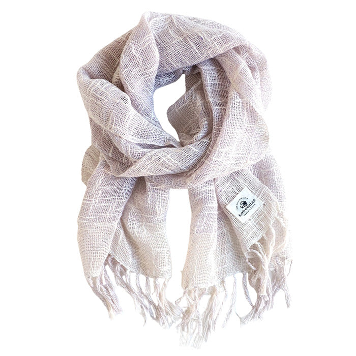 kobooriza 工房織座  麻 ボタニカル オーガニック 節糸格子 マフラー [K-MF-FU04] レディース  ストール ショール 愛媛県 今治市 織物 ブランド