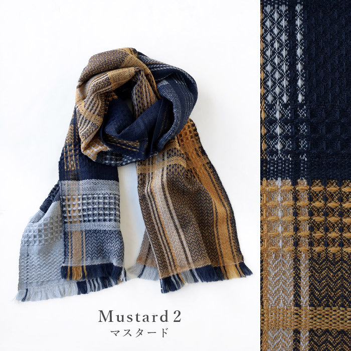 【5色】kobooriza 工房織座 KAWARI かわり織り ウール マフラー zero メンズ レディース 男女兼用 [K-MF-KO01] 愛媛県 今治市 マフラー 織物 ブランド