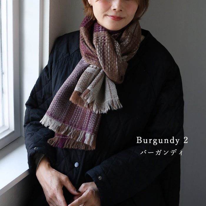 5色】kobooriza 工房織座 KAWARI かわり織り ウール マフラー zero