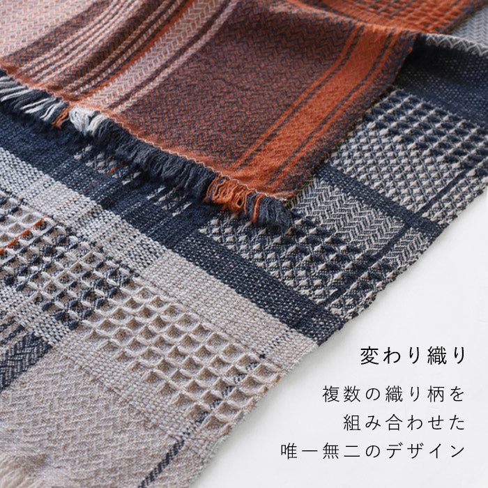 【5色】kobooriza 工房織座 KAWARI かわり織り ウール マフラー zero メンズ レディース 男女兼用 [K-MF-KO01] 愛媛県 今治市 マフラー 織物 ブランド