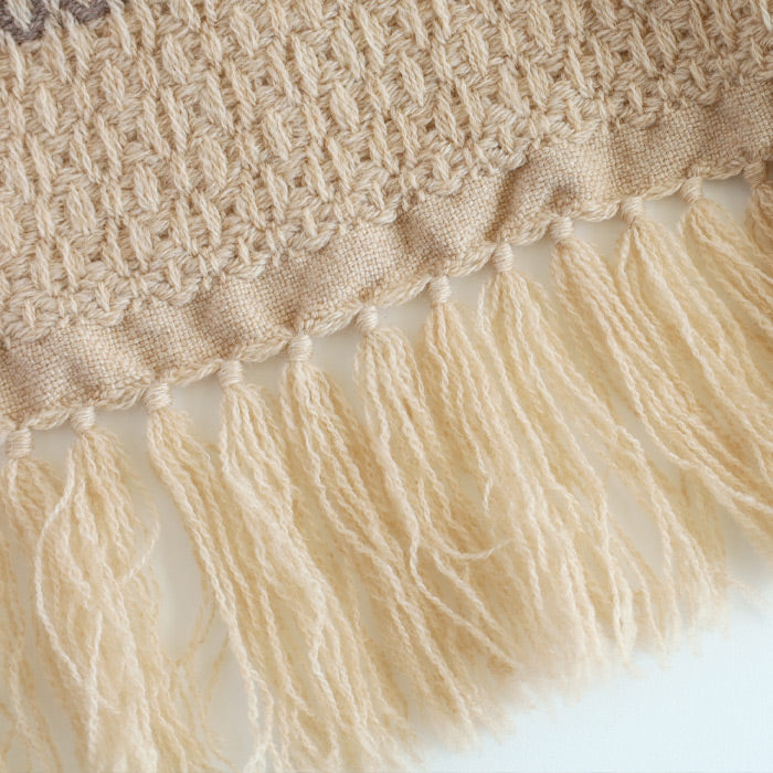 [Choose from 3 colors] kobooriza Kobo Oriza Wool Grass Pattern Muffler Women's Stole Shoulder Thick Large Neck Warmer Merino Wool Made in Japan [K-MF-KO08] 