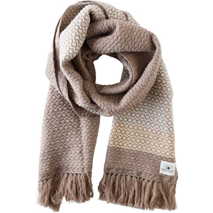 [3 colors] kobooriza Kobo Oriza wool alternative weave dot scarf for women [K-MF-KO09] 