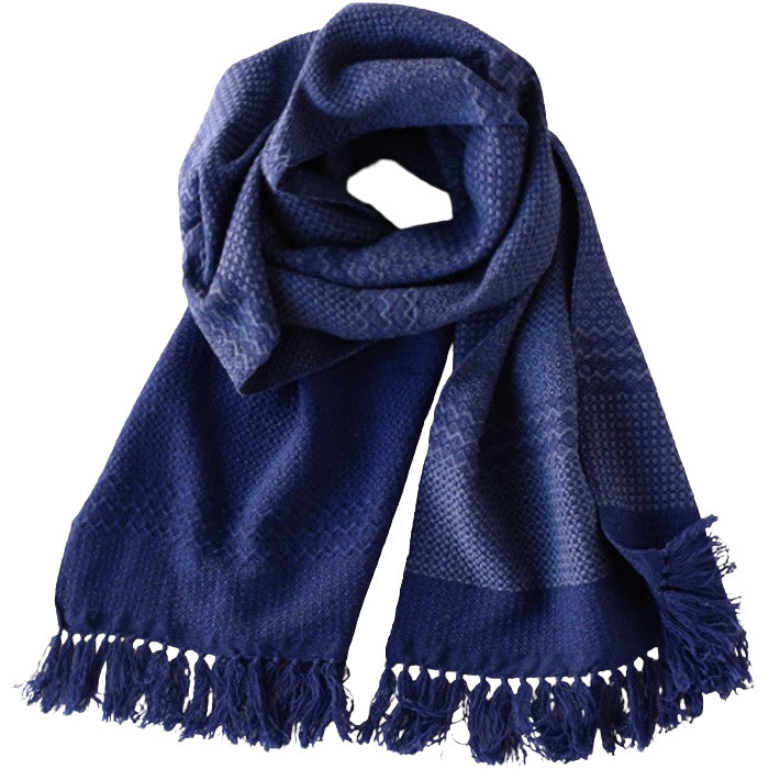 [3 colors] kobooriza Wool Scarf KAWARI Weave Border Women's Men's [K-MF-KO11] Ehime Imabari Stole Woven Brand 