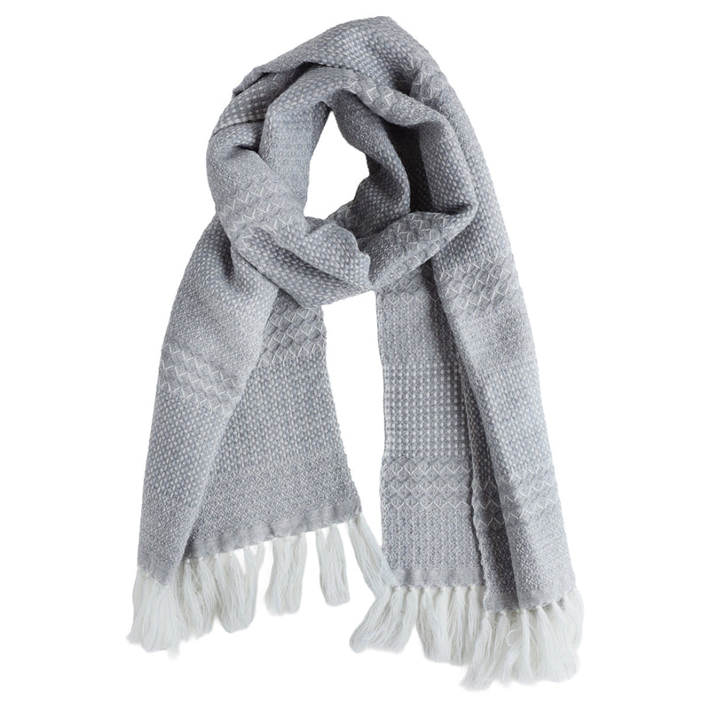 [3 Colors] kobooriza Wool Scarf KAWARI Weave Border 2 Women's Men's [K-MF-KO12] Ehime Imabari Stole Textile Brand