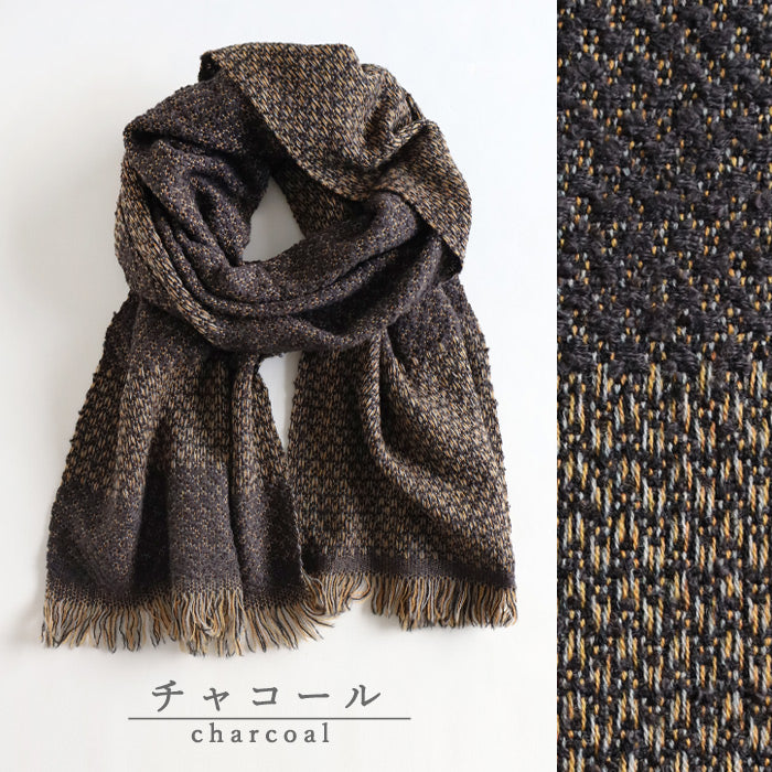 【6色】kobooriza 工房織座 LOOP ウール コットン マフラー ヘリンボーン レディース メンズ [K-MF-LP03] 愛媛 今治 ストール 織物 ブランド