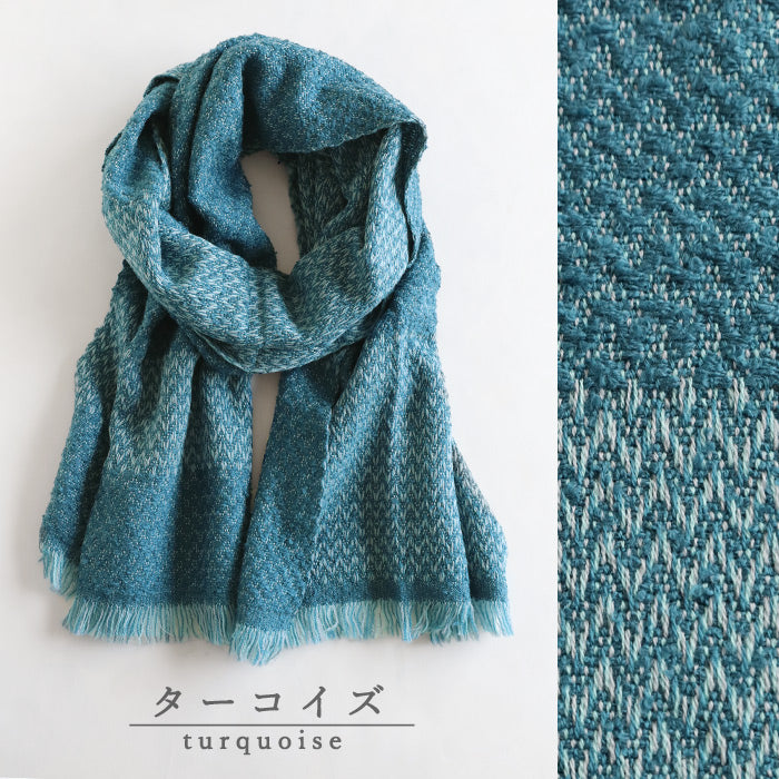 【6色】kobooriza 工房織座 LOOP ウール コットン マフラー ヘリンボーン レディース メンズ [K-MF-LP03] 愛媛 今治 ストール 織物 ブランド