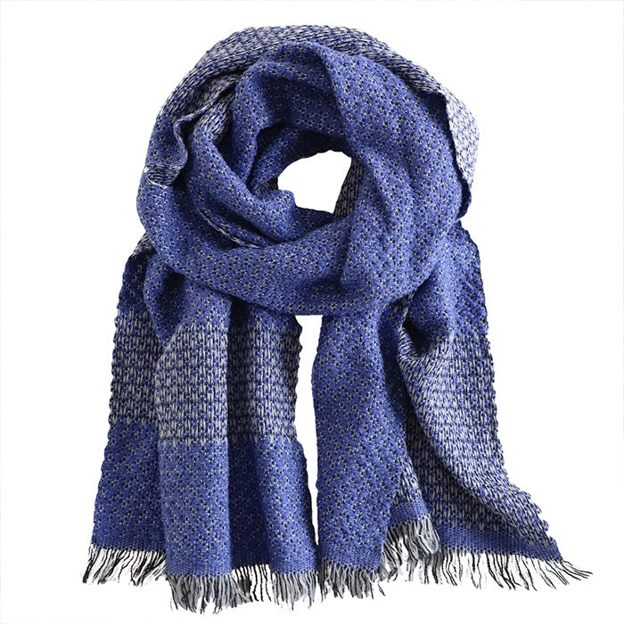 【6色】kobooriza 工房織座 LOOP ウール コットン マフラー ヘリンボーン レディース メンズ [K-MF-LP03] 愛媛 今治 ストール 織物 ブランド