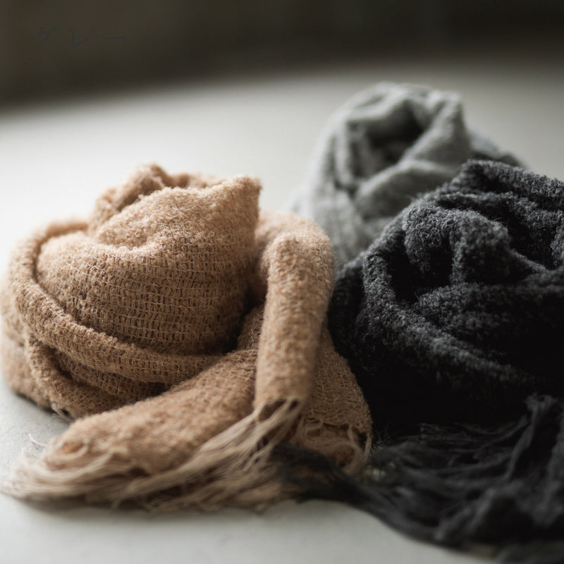 [3 Colors] kobooriza Alpaca Wool Scarf MOJIRI Women's Men's [K-MF-MJ06] Ehime Imabari Stole Scarf Textile Brand