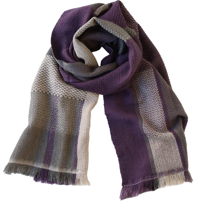 【4色】kobooriza 工房織座 ウール マフラー SHUSU オータムリーブス レディース [K-MF-SS01] 愛媛 今治 ストール 織物 ブランド