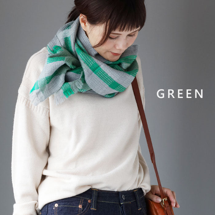 [Choose from 2 colors] kobooriza Kobo Oriza Wool SHUSU Muffler Cloudy Women's Unisex [K-MF-SS02] 