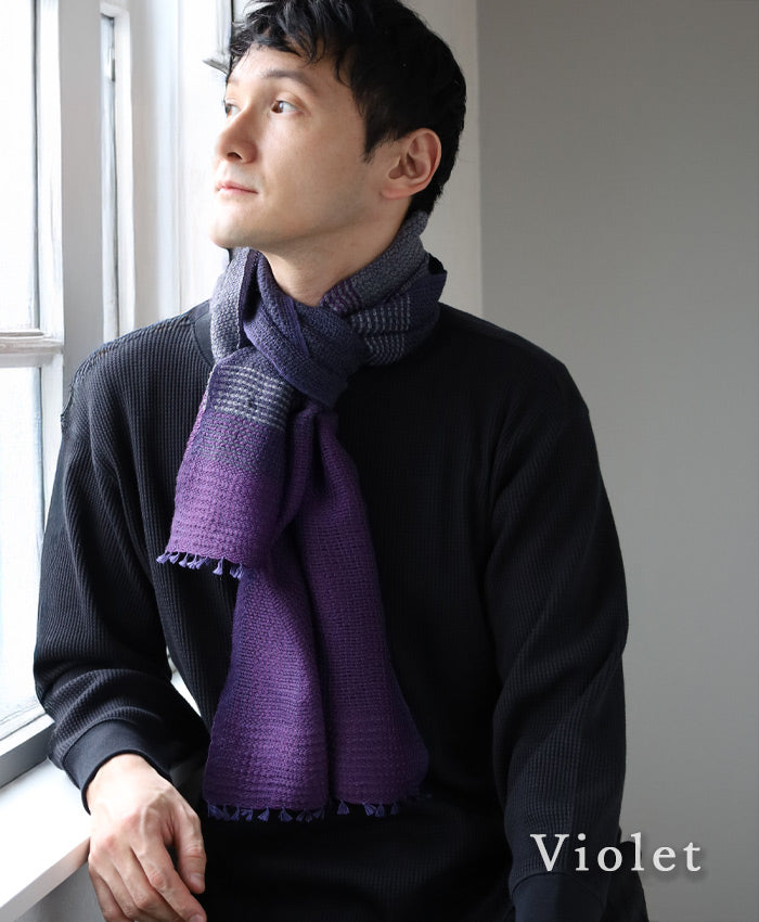 4色】kobooriza 工房織座 YURAGI ウール マフラー レディース メンズ