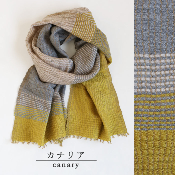 [4 colors] kobooriza YURAGI wool scarf for women and men [K-MF-YG02] Ehime Imabari stole woven brand 