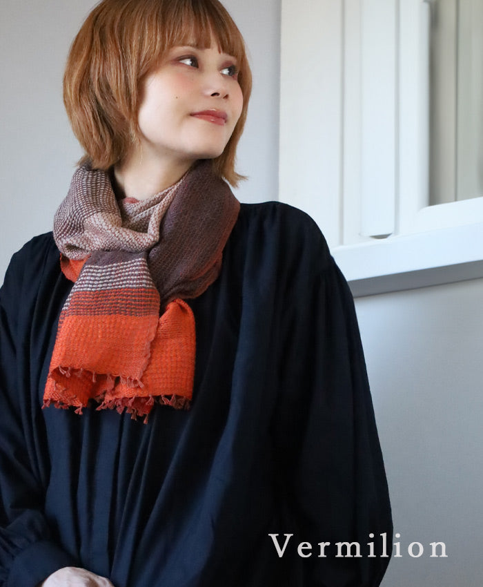4色】kobooriza 工房織座 YURAGI ウール マフラー レディース メンズ