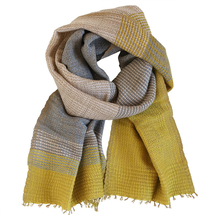 [4 colors] kobooriza YURAGI wool scarf for women and men [K-MF-YG02] Ehime Imabari stole woven brand 