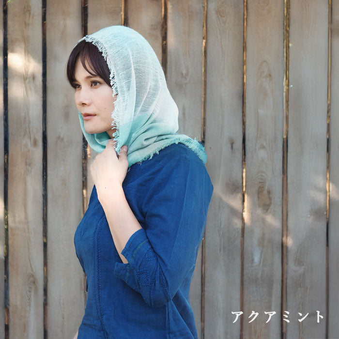 Kobooriza Women's Neckable Cotton Parka Snood (6 Colors) [K-NC-NK09]. Made in Imabari, Ehime. Lightweight, woven fabric for spring and summer. 