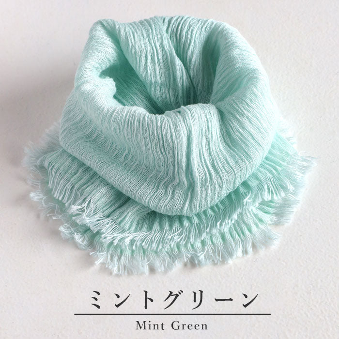Kobooriza Silk-Cotton Neck Veil for Women [K-NC-NV01], Imabari, Ehime Prefecture, Woven Fabric, Neck Warmer, Spring/Summer 