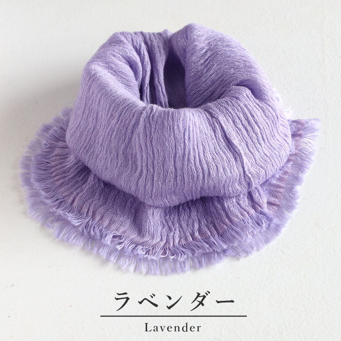 Kobooriza Silk-Cotton Neck Veil for Women [K-NC-NV01], Imabari, Ehime Prefecture, Woven Fabric, Neck Warmer, Spring/Summer 