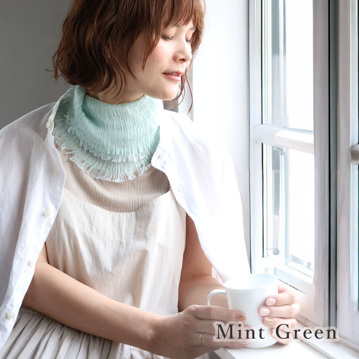 Kobooriza Silk-Cotton Neck Veil for Women [K-NC-NV01], Imabari, Ehime Prefecture, Woven Fabric, Neck Warmer, Spring/Summer 