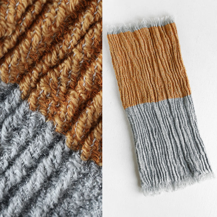 【5色】kobooriza 工房織座 コットン×ウール リバーシブル ネックウォーマー メンズ・レディース [K-NW-NW02]