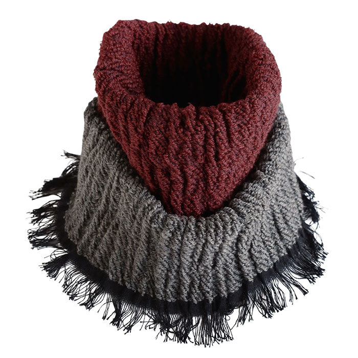 【5色】kobooriza 工房織座 コットン×ウール リバーシブル ネックウォーマー メンズ・レディース [K-NW-NW02]