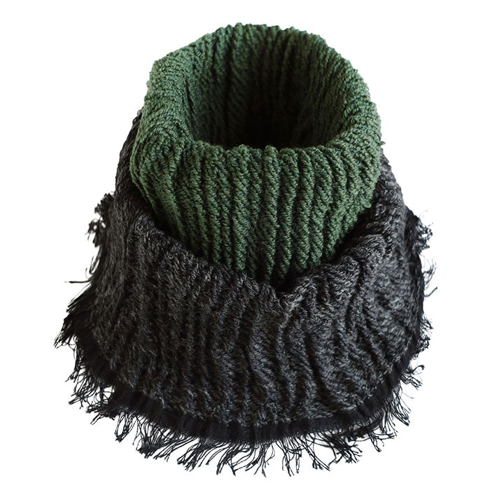 【5色】kobooriza 工房織座 コットン×ウール リバーシブル ネックウォーマー メンズ・レディース [K-NW-NW02]