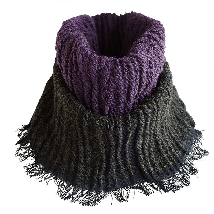 【5色】kobooriza 工房織座 コットン×ウール リバーシブル ネックウォーマー メンズ・レディース [K-NW-NW02]