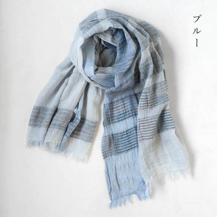 [2 colors] kobooriza Studio Oriza YURAGI Linen Stole Asanoyuragi RIN Women's [K-ST-AY03] Ehime Imabari Stole Woven Fabric