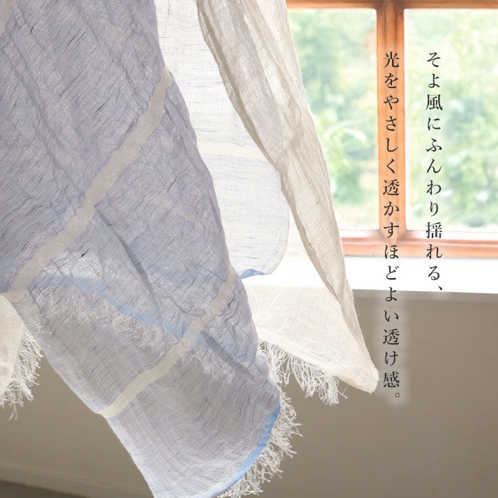 [3 colors] kobooriza SHIBO Linen Cotton Two-tone Shawl for Women [K-OS-HC09] Ehime Imabari Stole Woven Brand Scarf 