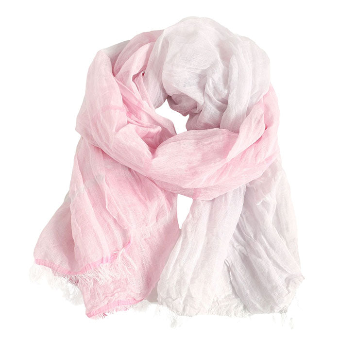 [3 colors] kobooriza SHIBO Linen Cotton Two-tone Shawl for Women [K-OS-HC09] Ehime Imabari Stole Woven Brand Scarf 