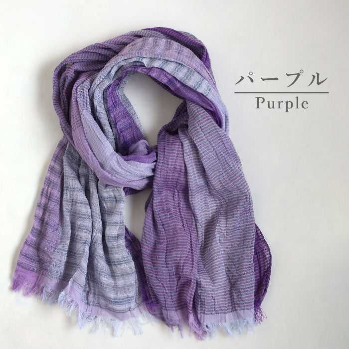 【3色】kobooriza 工房織座 SHIBO 絣染めシルクコットンショール レディース [K-OS-HC10] 愛媛 今治 ストール 織物 ブランド 春 夏