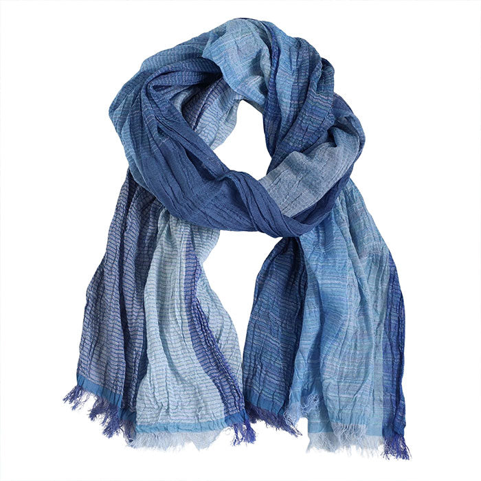 【3色】kobooriza 工房織座 SHIBO 絣染めシルクコットンショール レディース [K-OS-HC10] 愛媛 今治 ストール 織物 ブランド 春 夏