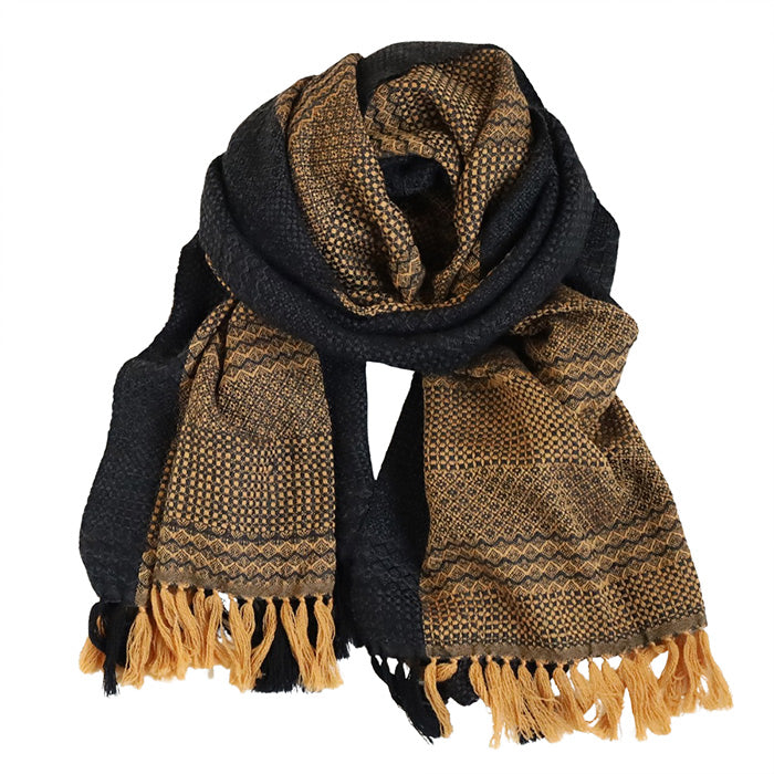 [2 colors] kobooriza Kawari Wool Shawl with Weave Border for Men and Women [K-OS-K011] Ehime Imabari Stole Woven Brand