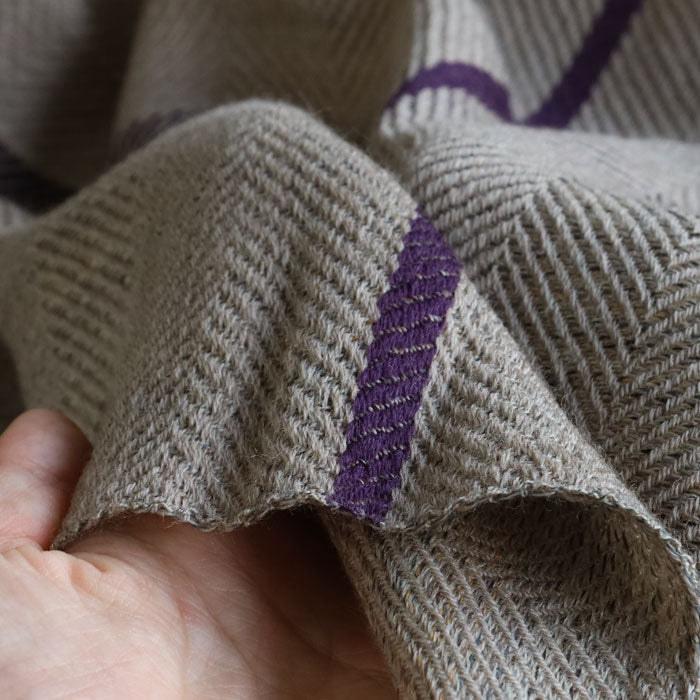 [2 colors] kobooriza AYA wool shawl windowpane for women and men [K-OS-TW10] Ehime Imabari stole woven brand 