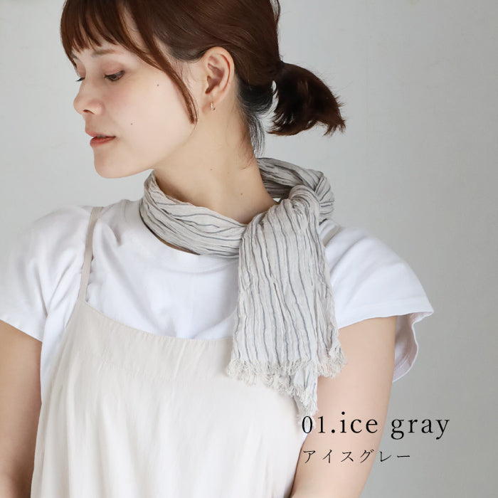 kobooriza 工房織座 KUSHU リネンコットン てぬぐいスカーフ [K-SC-KS03] 愛媛県 今治市 日本製 国産 ブランド