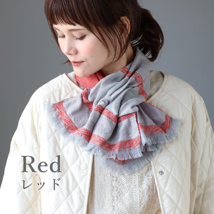 [4 colors] Kobooriza Kobo Oriza 100% Wool Chotkore Reversible Cloudy Short Muffler Men's Women's Imabari City, Ehime Prefecture Fabric [K-SM-CR04] 