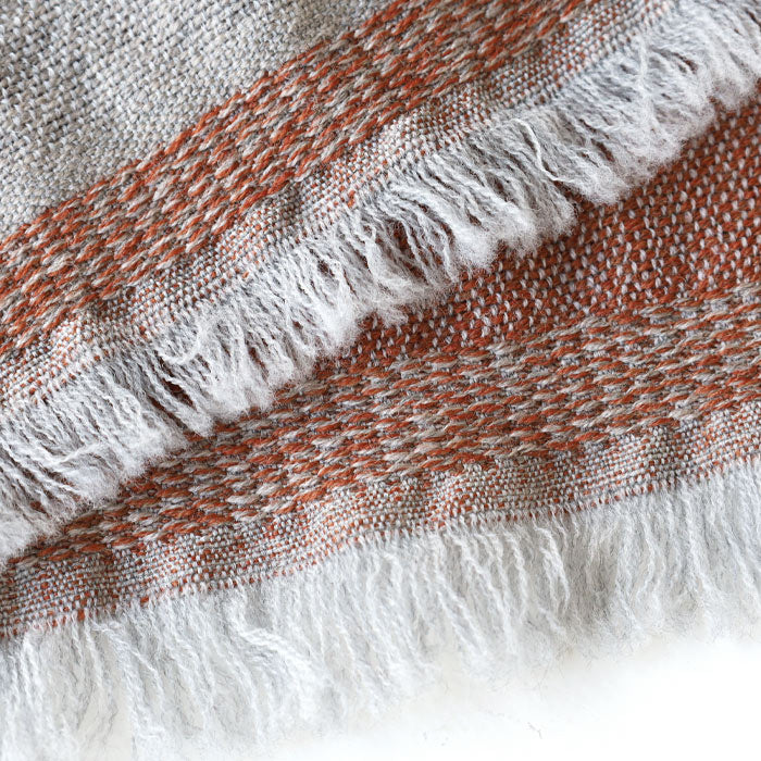 [4 colors] Kobooriza Kobo Oriza 100% Wool Chotkore Reversible Cloudy Short Muffler Men's Women's Imabari City, Ehime Prefecture Fabric [K-SM-CR04] 