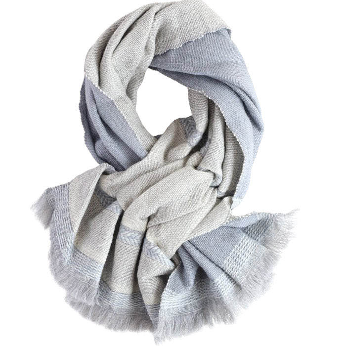 [4 colors] Kobooriza Kobo Oriza 100% Wool Chotkore Reversible Cloudy Short Muffler Men's Women's Imabari City, Ehime Prefecture Fabric [K-SM-CR04] 