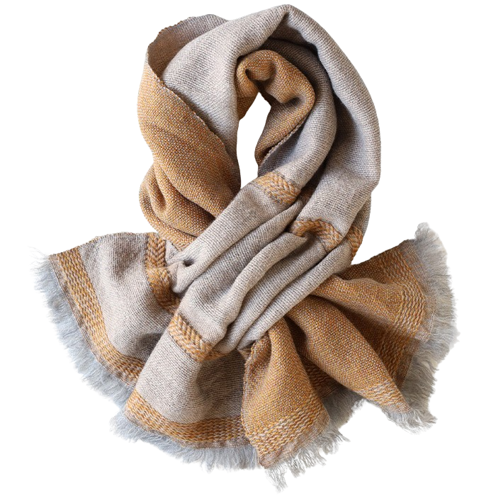 [4 colors] Kobooriza Kobo Oriza 100% Wool Chotkore Reversible Cloudy Short Muffler Men's Women's Imabari City, Ehime Prefecture Fabric [K-SM-CR04] 