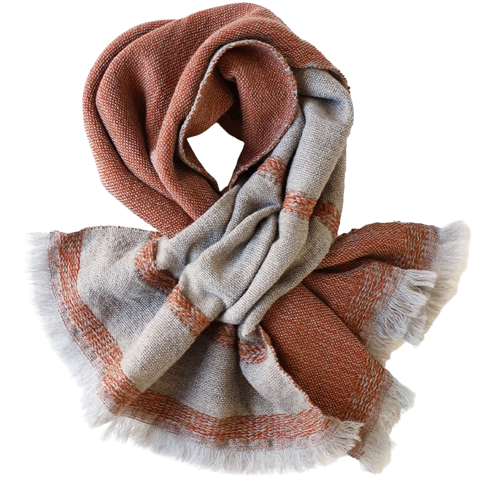 [4 colors] Kobooriza Kobo Oriza 100% Wool Chotkore Reversible Cloudy Short Muffler Men's Women's Imabari City, Ehime Prefecture Fabric [K-SM-CR04] 