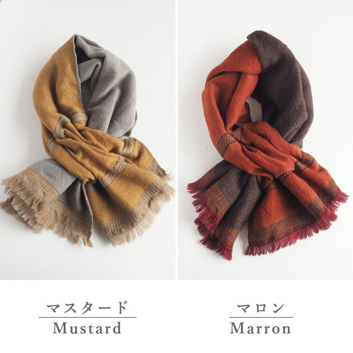 [5 Colors] kobooriza "Chotto Kore" Reversible Wool 2 Ladies Scarf [K-SM-CR06] Imabari City Ehime Prefecture Woven Brand Short Scarf Autumn Winter
